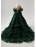 Green Tulle Ruffled Flower Girl Dress Christmas Dress Green Tulle Ruffled Flower Girl Dress Christmas Dress